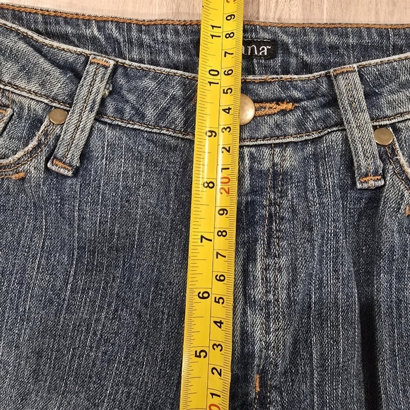 a.n.a. A New Approach Embroidered Floral Boho Womens Bootcut Jeans Size 10 Denim - Picture 13 of 14